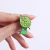 Broche de Metal con Diseño de Rana de Dibujos Animados Protegiéndose de la Lluvia Insignia de Hoja para Proteger de la Lluvia Pin Decorativo Personalizado para Ropa Bolsas