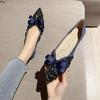 Zapatos Planos de Punta Fina con Pedrería para Mujer 2026 Estilo Nuevo Versátiles Estilo Coreano Inspirados en Chanel con Lazo Zapatos Planos Mocasines para Mujer