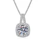 Collar de Plata de Ley S925 con Moissanita de Color D Incrustada con Diamantes, Ocho Corazones y Ocho Flechas, Lujo Accesible, Moda de Nicho, Cadena para Clavícula para Mujeres