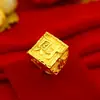 Anillo para Hombre Retro Abierto Color Oro Arena Vietnamita Arena Dorada Dominante Cabello Riqueza Dragón Caballo Piedra Preciosa Joyería de Imitación Oro