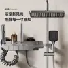 Conjunto de chuveiro para uso doméstico, torneira de chuveiro de banheiro quente e fria, chuveiro de banheiro com aumento de pressão, sistema de chuveiro completo