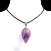 2147-18x30mm Pedra Semipreciosa Ágata Cristal Natural Rosa Roxo Branco Pingente Gota d'Água Estéreo Colar Gota d'Água Redonda