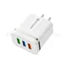Cargador de teléfono móvil multi-puerto 3USB Phnom Penh 5V2a 12w adaptador de corriente enchufe de pared de carga para el hogar regulaciones europeas y americanas