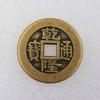 Antique Crafts Thickened Pre-Qing Dynasty Five Emperors Copper Coin 28mm de diâmetro e 2,2mm de espessura Pingente de moeda de cobre de latão real
