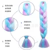 Peruca de Trança Grande Color Block Transfronteiriça Crochet Africano Dreadlocks Trança Jumbo Fibra Sintética Tranças Color Block Tecidas à Mão