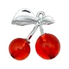 Pendientes Colgantes de Aleación Acrílica de Cereza de Cristal 3D para Hacer Manualidades Transfronterizos, Collares, Llaveros, Accesorios de Joyería