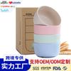 Cuenco de paja de trigo, vajilla para el hogar, cuenco de arroz, cuenco pequeño para estudiantes y niños, cuenco de plástico resistente a caídas, cuenco de sopa de trigo, paquete de cuatro