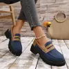 Zapatos de vestir individuales talla grande estilo británico transfronterizos 2026 mocasines retro para primavera y otoño, slip-on tacón grueso zapatos de cuero para mujer en stock