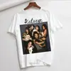 Katseye Textura Rugosa Verano para Mujer Manga Corta Moda Estampada Camiseta para Dama Top Camiseta Gráfica para Mujer