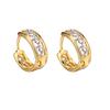 Aretes de trigo en forma de C frescos de venta caliente transfronteriza, aretes simples y lindos, elegantes aretes huecos, joyería para mujer