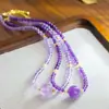 Colgante de Perla Redonda de Amatista Natural Xirui Collar de Moda Versátil Diseño de Nicho Joyería para Clavícula Femenina Regalo