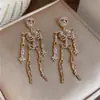 Brincos europeus e americanos transfronteiriços com franjas cravejadas de diamantes, brincos exagerados de moda de nicho de alta qualidade, luxo leve, brincos femininos únicos e estilosos