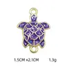 Joyería de Aleación Accesorios diy Patrón de Tortuga Pequeña Colgante de Collar Pulsera con Goteo de Aceite Colgante Doble Pequeño Venta al por Mayor Transfronteriza