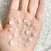 Decorações de Nail Art de Concha Perolada Vermelha da Moda Gelo Translúcido Aurora Oceano Misturado Estrela do Mar Leque Capa de Celular Decoração de Copo