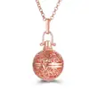 Colar Pingente de Bronze Gaiola de Aromaterapia Coruja Vintage Mexicana Asas de Anjo Difusor em Forma de Coração Joia