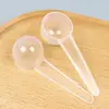 Cuchara Medidora de Plástico de Uso Diario con Escala, Cuchara para Mascarilla de Belleza, Transparente, Fondo Redondo, Fondo Plano, Duradera, Se Puede Imprimir con Logo