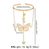 B3352 Pulseira de Braço com Pingente Borboleta Vazada e Franja Corrente de Braço de Metal Personalizada Anel Aberto de Braço Retrô de Temperamento Nicho