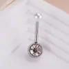 Anel de Umbigo Duplo Diamante Básico de Dez Mil Anos em Aço Inoxidável para Moto com Unha de Umbigo de Diamante Anel de Unha de Umbigo Anel de Unha de Umbigo Anel de Unha de Umbigo Joias de Umbigo da Moda Versátil