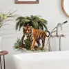 Adesivos de Parede Realistas de Tigre Transfronteiriços para Quarto e Sala de Estar Decoração de Casa Arte Adesivos Impermeáveis Autoadesivos PVC