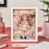 Chica Conejito Linda Pintura Estéreo 3D Divertida Hecho a Mano DIY Pintura en Capas Regalo para Niñas Adornos de Decoración de Escritorio
