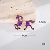 Nuevos Accesorios de Pegatinas Traseras para Fundas de Teléfono DIY de Aleación de Zinc Decoraciones Versátiles de Esmalte del Zodiaco Caballo