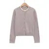Chaqueta de Punto en Capas con Adorno de Encaje Casual de Moda Elegante para Mujer al por Mayor Estilo Europeo y Americano Transfronterizo 2026 Nuevo 3920760