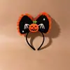 Tocado de Halloween Sombrero Mágico de Bruja Diadema Decoración de Maquillaje Diadema de Encaje Horquilla de Calabaza Accesorio para el Cabello de Fantasma