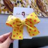 Tienda de fábrica nuevos accesorios para el cabello para niños al por mayor pinza superior para el cabello con cinta de flor de terciopelo a rayas