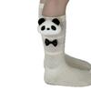Calcetines de Verano Panda de Caña Media Delgados Absorbentes de Sudor Transpirables Desodorantes Lindos de Verano JK Chica Suave Versátiles Calcetines Apilados para Pantorrilla