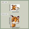 Fun-F670 Pegatina de Vidrio para Asomarse de Tigre Pequeño de Dibujos Animados Pegatina para Coche Decoración de Embellecimiento de Fondo Pegatina Venta al por Mayor Autoadhesiva UV