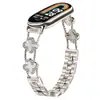 Adecuado para Pulsera Xiaomi 8/9, Correa de Reloj con Incrustaciones de Diamantes de Trébol de Cuatro Hojas, Pulsera de Moda Xiaomi 10 para Mujer