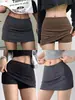 Saia Esportiva Estilo Americano Nova para Mulheres 2026, Saia Média Preta de Verão, Saia Justa ao Corpo para Yoga Plus Size, Disponível para Atacado