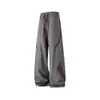 Pantalones cargo de rayas de secado rápido estilo americano, diseño fino y moderno de verano para hombre, deportivos y elegantes, pantalones largos de pierna curva para exteriores