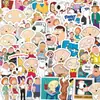 53 Pegatinas Divertidas de Funny House, Paquetes de Expresiones de Dibujos Animados Lindos, Decoración para Cuadernos y Maletas, Venta al por Mayor Transfronteriza de Bricolaje