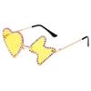 Nuevas gafas de sol irregulares de rayo de amor europeas y americanas 2022, sin montura personalizadas, con diamantes de colores, gafas de bola para fiesta