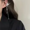 Clip de Oreja de Mariposa Exquisito de Lujo Ligero con Borla Sin Agujeros en las Orejas Diseño de Nicho Elegante Clip Largo para Hélice de Oreja Colgante de Oreja Accesorios para Orejas