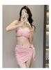Biquíni Biquíni Fato de Banho Feminino Novo Sexy Águas Quentes Dividido Conjunto de Três Peças Celebridade da Internet Férias Fato de Banho Beira-Mar
