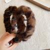 Diadema de pelo de leopardo de felpa vintage para otoño e invierno, diadema alta y esponjosa con diseño de leopardo, accesorios elegantes para el cabello con personalidad de nicho.