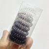 8 scrunchies de línea telefónica con degradado en caja, cuerda para el pelo, cuerda de teléfono transfronteriza, goma elástica, joya simple, accesorio para el cabello, anillo para el pelo transparente, venta al por mayor