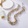 Collar de Cadena de Aluminio Exagerado para Mujer de Venta Caliente Transfronterizo Oro y Plata Comercio Exterior Transfronterizo Venta al por Mayor Multicapa Oro y Plata