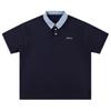 Camiseta de Manga Corta a Cuadros con Cuello Polo de Moda para Hombre, Camiseta Casual Holgada de Media Manga, Estilo Preppy, Tops Versátiles para Pareja