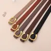 Cinto de Couro Feminino Versátil Cinto para Jeans com Calça Social Marrom Feminino Moda Verão 2025 Decoração
