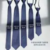 Corbata Versátil Negra Sin Nudo Estilo Casual Coreano Formal Negocios para Hombre con Cierre de Cremallera Lazy Color Sólido para el Trabajo