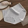 Calcinha Floral Bege para Mulheres, Cintura Média, Sem Costura, Respirável, Antibacteriana 10A, Forro 100% Algodão, Confortável, Aderente ao Corpo, Calcinha de Menina