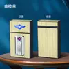 Caja de Cigarrillos Integrada para Fuegos Artificiales al por Mayor en Stock, Estuche Recargable de Alta Gama para Cigarrillos, Caja de Cigarrillos Delgada de Alta Gama para Mujer, Paquete de 20 Cigarrillos, Grueso