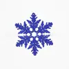 Decoraciones Navideñas de Copo de Nieve de 10 cm Transfronterizas Plástico Polvo Decoraciones para Árbol de Navidad Suministros Colgante Fabricante Venta al por Mayor