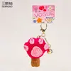 Llavero de Felpa con Forma de Pata de Animal Estilo Ciudad Creativa, Helado, Lindo Dibujo Animado, Colgante para Bolso de Pareja, Pequeño Regalo