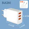 Cargador Múltiple Tipo-C+USB de 5V2A Estándar Europeo Adecuado para Cargadores de Teléfonos Móviles Huawei Android y Apple