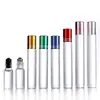 Frasco de embalagem cosmética com tubo de puxar transparente 1ml3ml frasco de vidro para massagem com bolinhas frasco de óleo essencial frasco de perfume com esfera