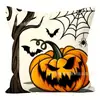 Fronha Quente Vendida na Temu Transfronteiriça Abóbora de Halloween Letra Estampa Digital Fronha de Almofada para Cabeceira de Carro